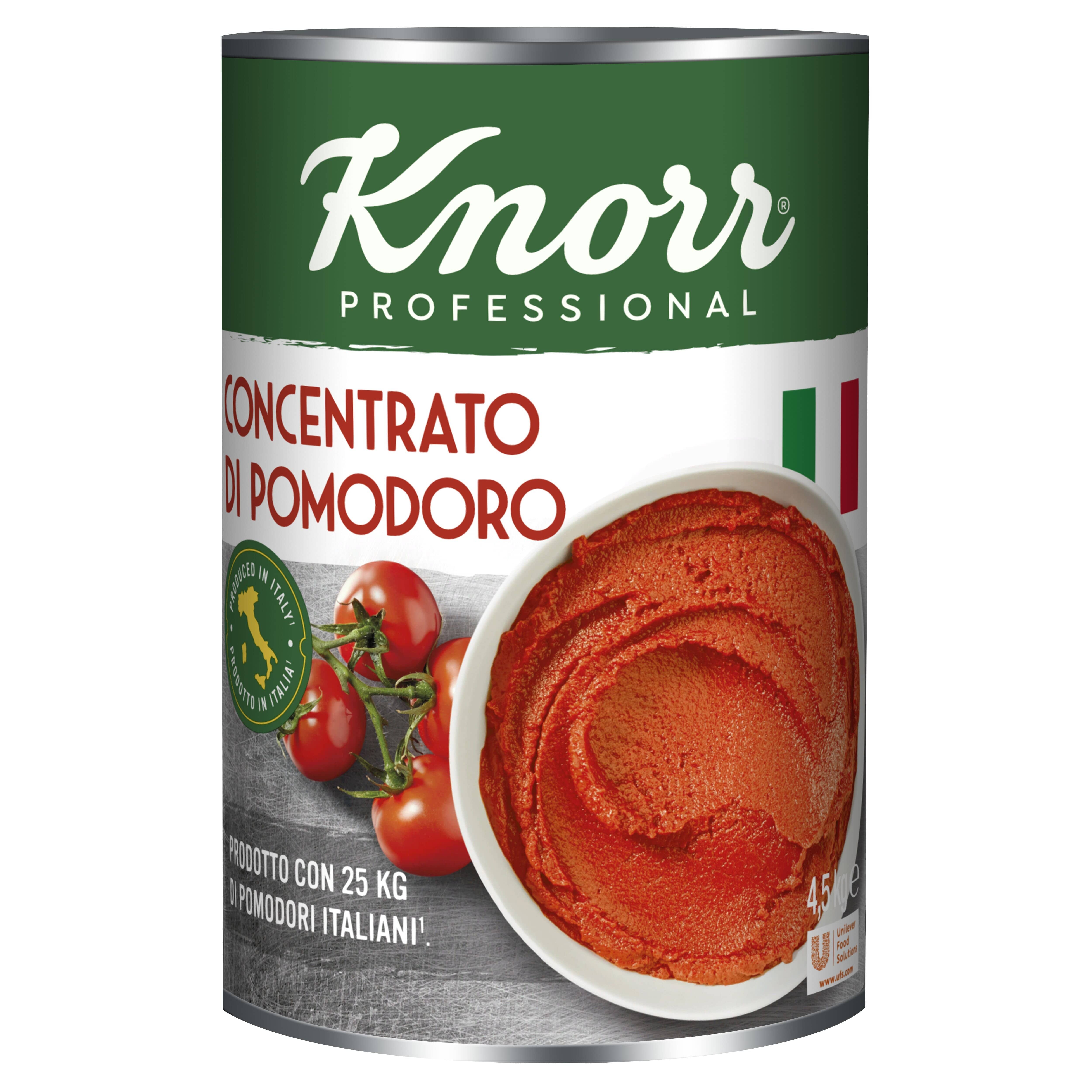 Knorr Paradajkový pretlak 4,5kg -  Knorr paradajkové variácie ponúkajú šťavnaté paradajky z Talianska.